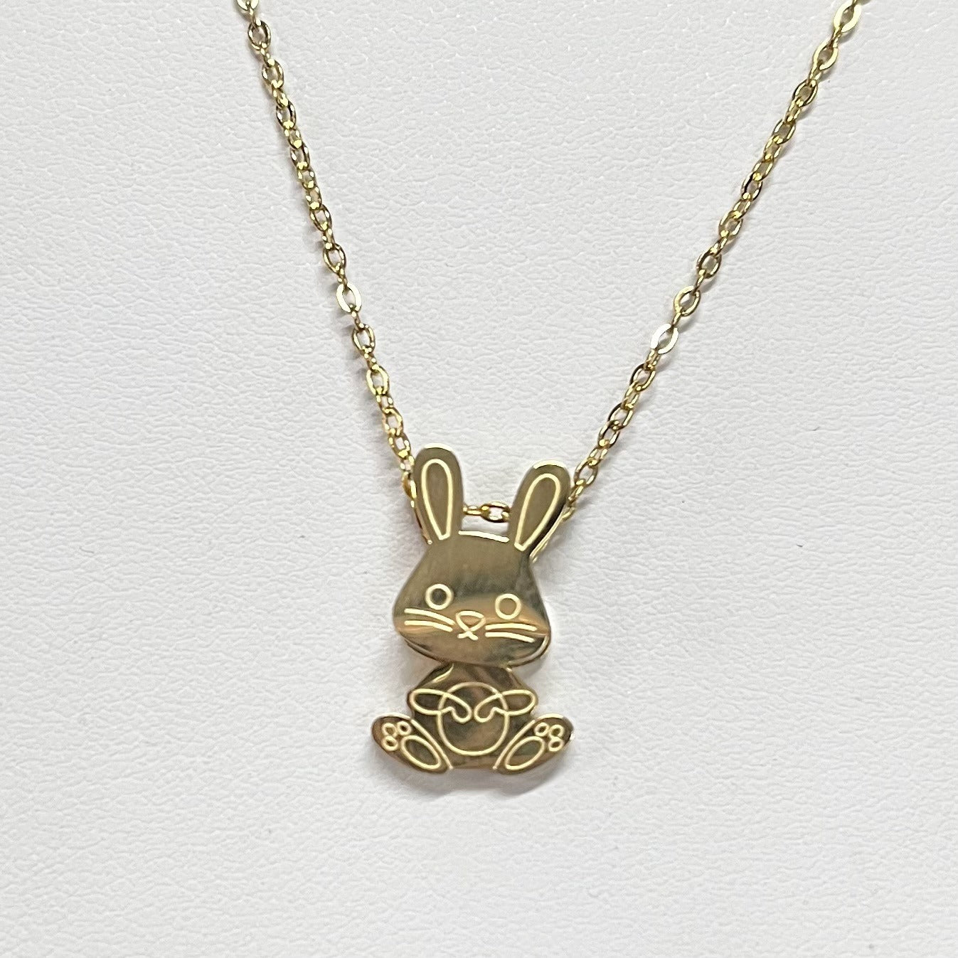 Titanium Steel Cute Simple Moving Rabbit Pendant Necklace Female Ins Design Advanced Collar Chain