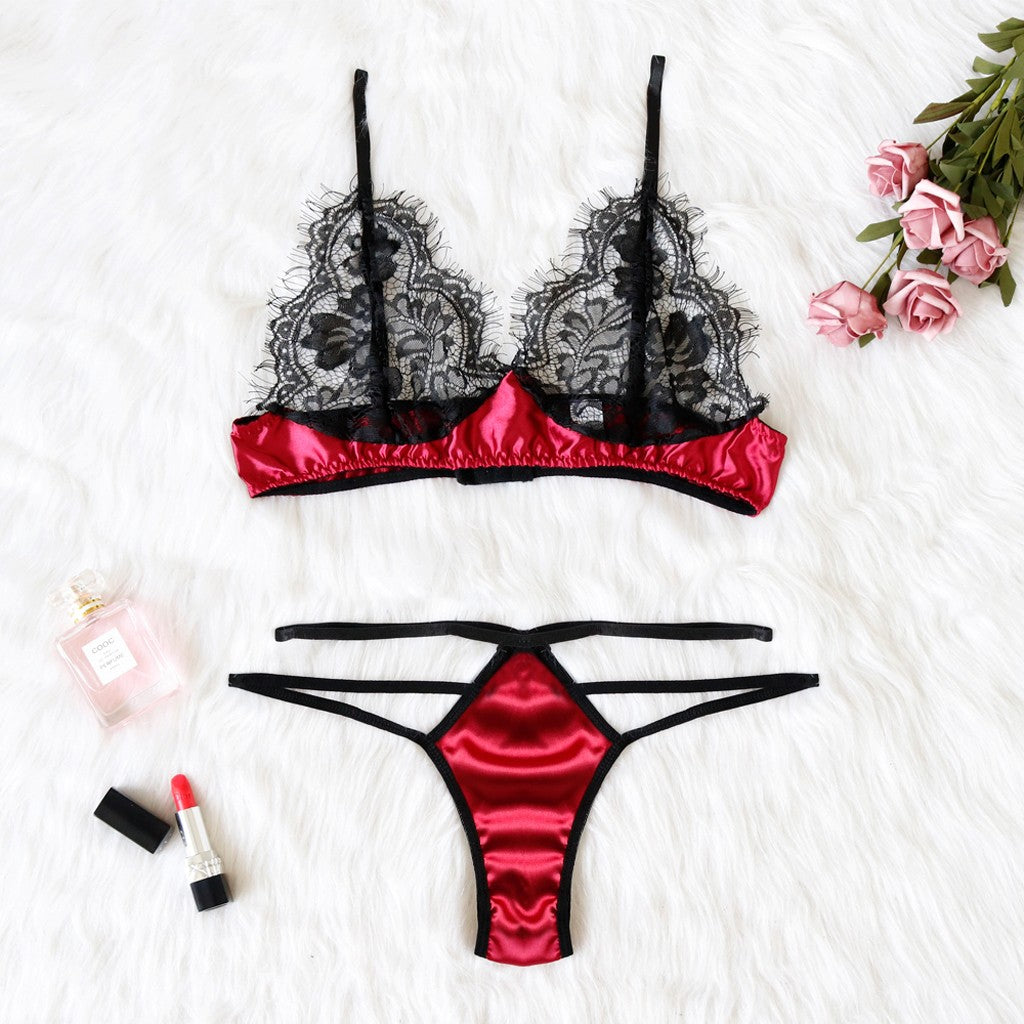 Large Size Women Hot Erotic Sexy Lingerie Lace Bra Crotch Porno Lace Transparent Sexy Underwear Babydoll Lingerie Lingery Woman