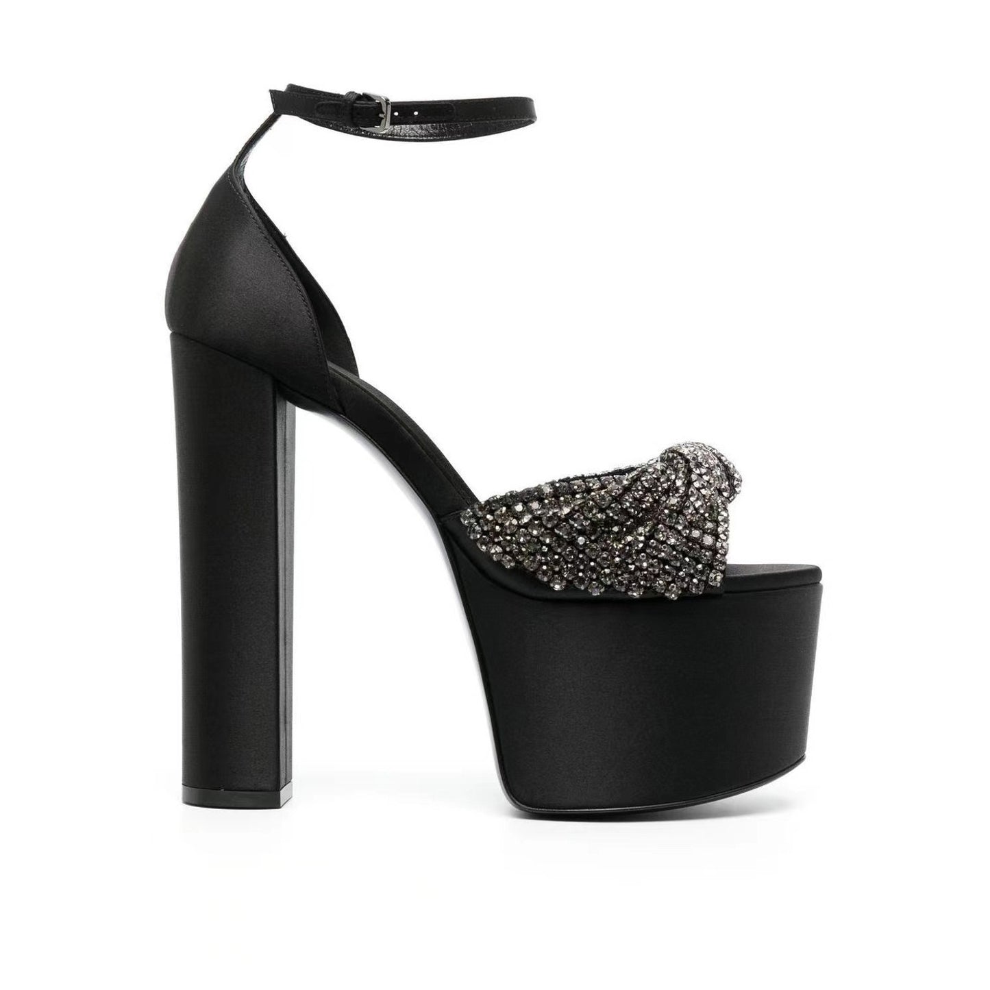 Strass mit dicken Absätzen und High Heels Sandaletten