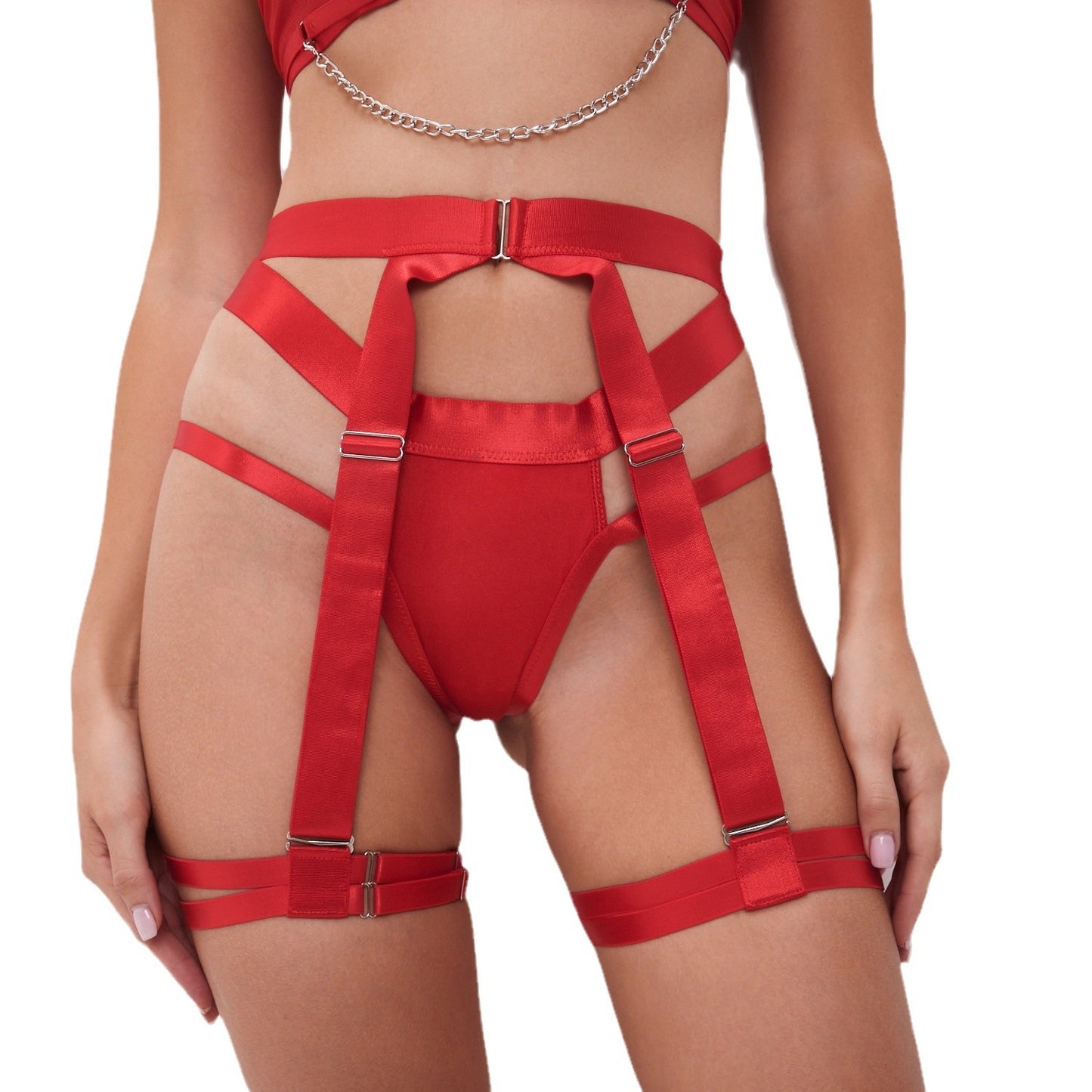 New Hot Selling Sexy Underwear Red Sexy Set Strap Hollow Out Spot