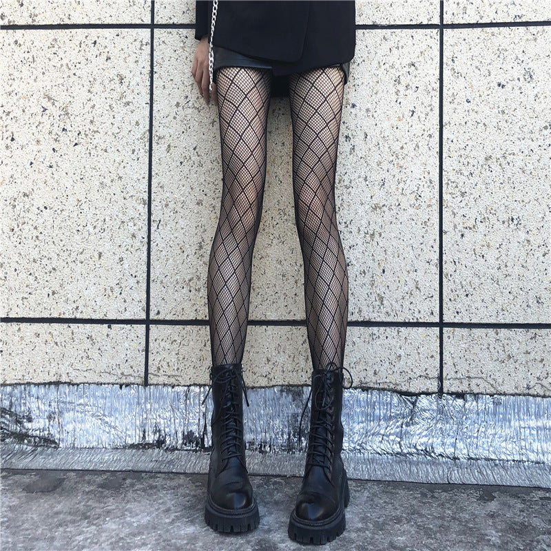 Net Red Mesh Anti-Hook Black Stockings Thin Fishnet Socks Women's Small Mesh Breathable Sexy Pantyhose