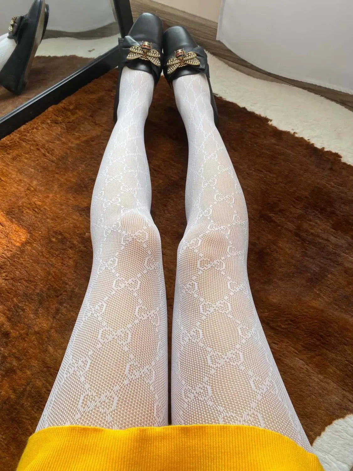 Fashion Flocking Tights High Quality Sexy France Fashion Gauze Letters Transparent Fish Net Pantyhose Womens Stockings